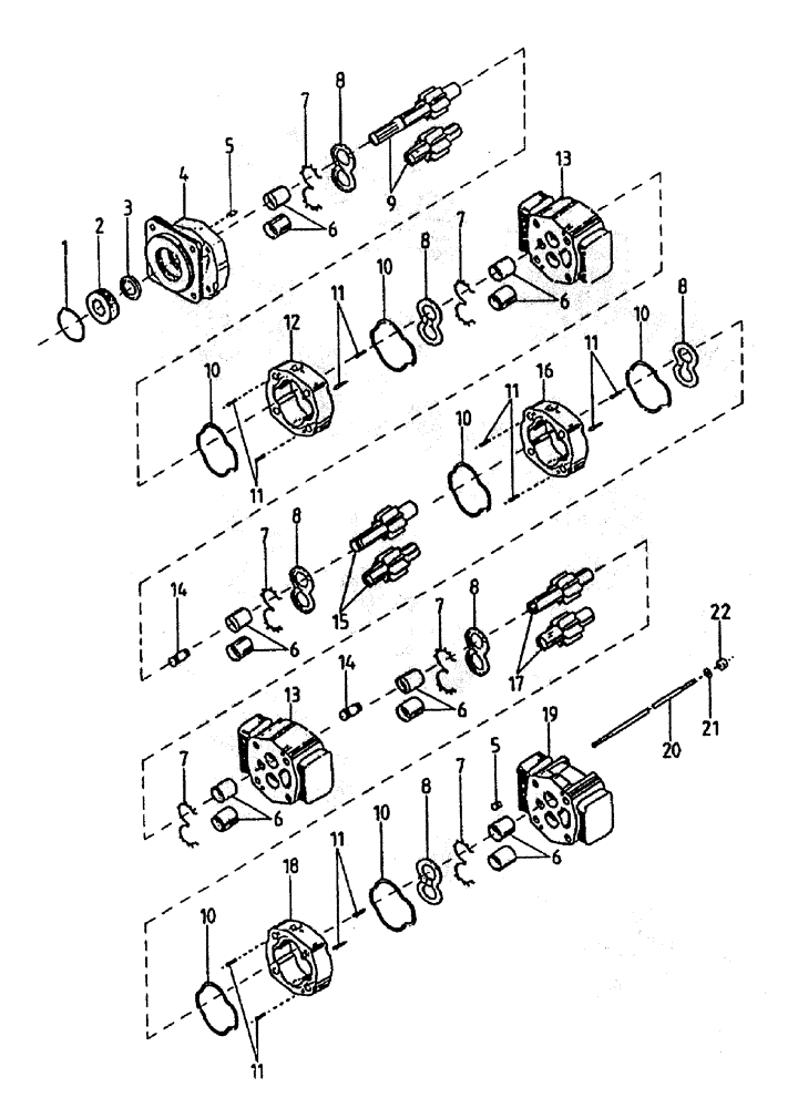 Схема запчастей Case IH 7700 - (B03-25) - HYDRAULIC PUMP, (108 CHOPPER AND PRIMARY/SECONDARY FIXED Hydraulic Components & Circuits