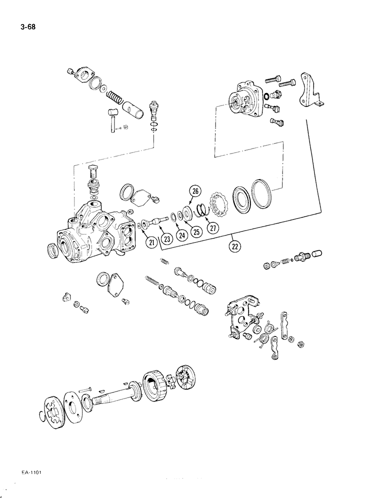 Схема запчастей Case IH 385 - (3-068) - FUEL INJECTION PUMP VA, BOSCH INJECTION C.R. PUMP (CONTD) (03) - FUEL SYSTEM