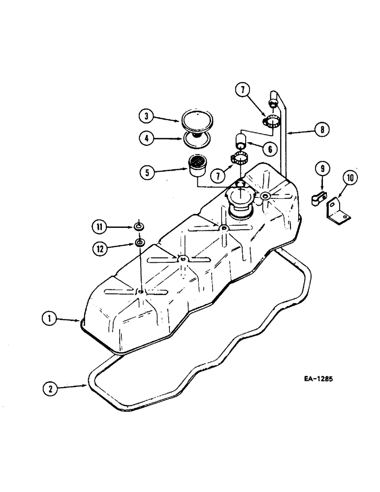 Схема запчастей Case IH 248 - (2-042) - VALVE HOUSING COVER, 258, 585 (02) - ENGINE