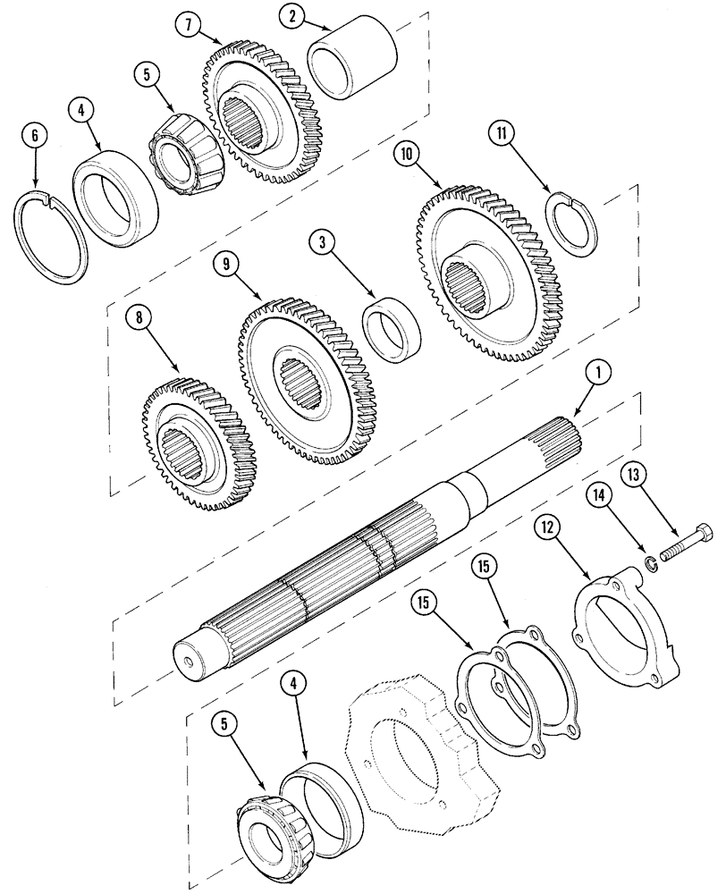 Схема запчастей Case IH MX120 - (06-03) - SPEED TRANSMISSION - INPUT SHAFT - SYNCHROMESH (06) - POWER TRAIN