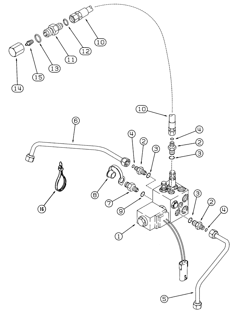 Схема запчастей Case IH 2155 - (7-10) - PARKING BRAKE AND TOW VALVE HYDRAULIC SYSTEM (5.1) - BRAKES