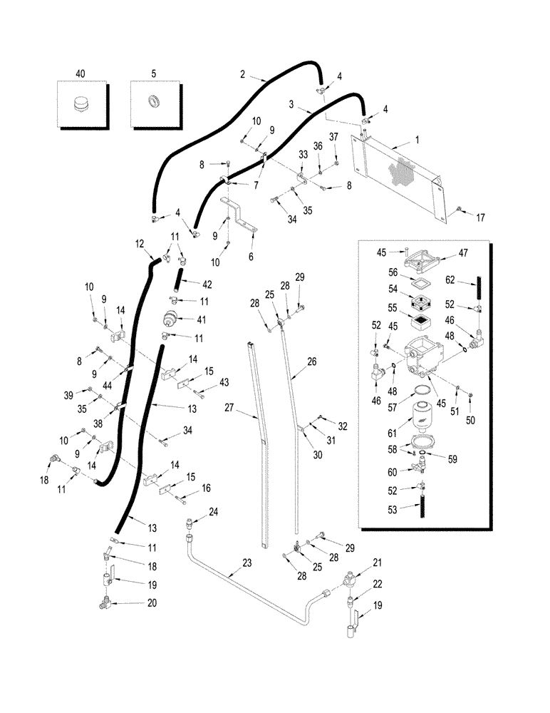 Схема запчастей Case IH STX275 - (03-03[02]) - FUEL LINES, WITH ACCUSTEER (03) - FUEL SYSTEM