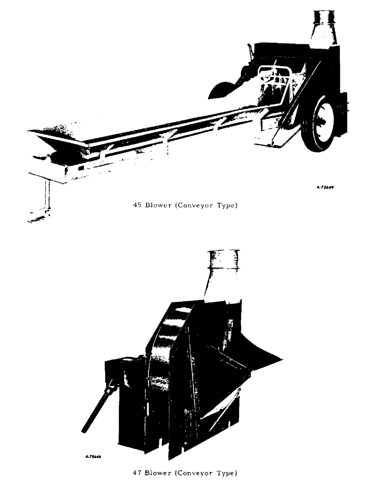 Схема запчастей Case IH 45 - (A-01) - 45 AND 47 BLOWER (CONVEYOR TYPE), BELT DRIVE OR PTO DRIVE 