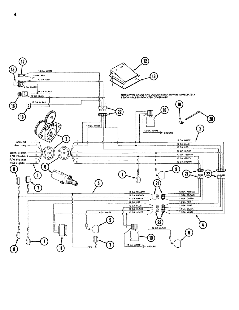 Схема запчастей Case IH 750 - (04) - ELECTRICAL, P.I.N. 736 AND AFTER 