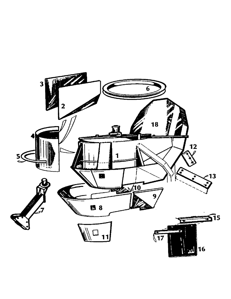Схема запчастей Case IH 7000 - (A02-36) - MAINFRAME, PRIMARY EXTRACTOR, SWINGING KNIFE Mainframe & Functioning Components