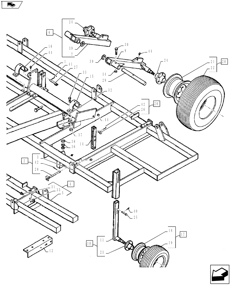 Схема запчастей Case IH COULTER CHAMP - (39.100.01[02]) - COLTER-CHAMP ASSY (39) - FRAMES AND BALLASTING