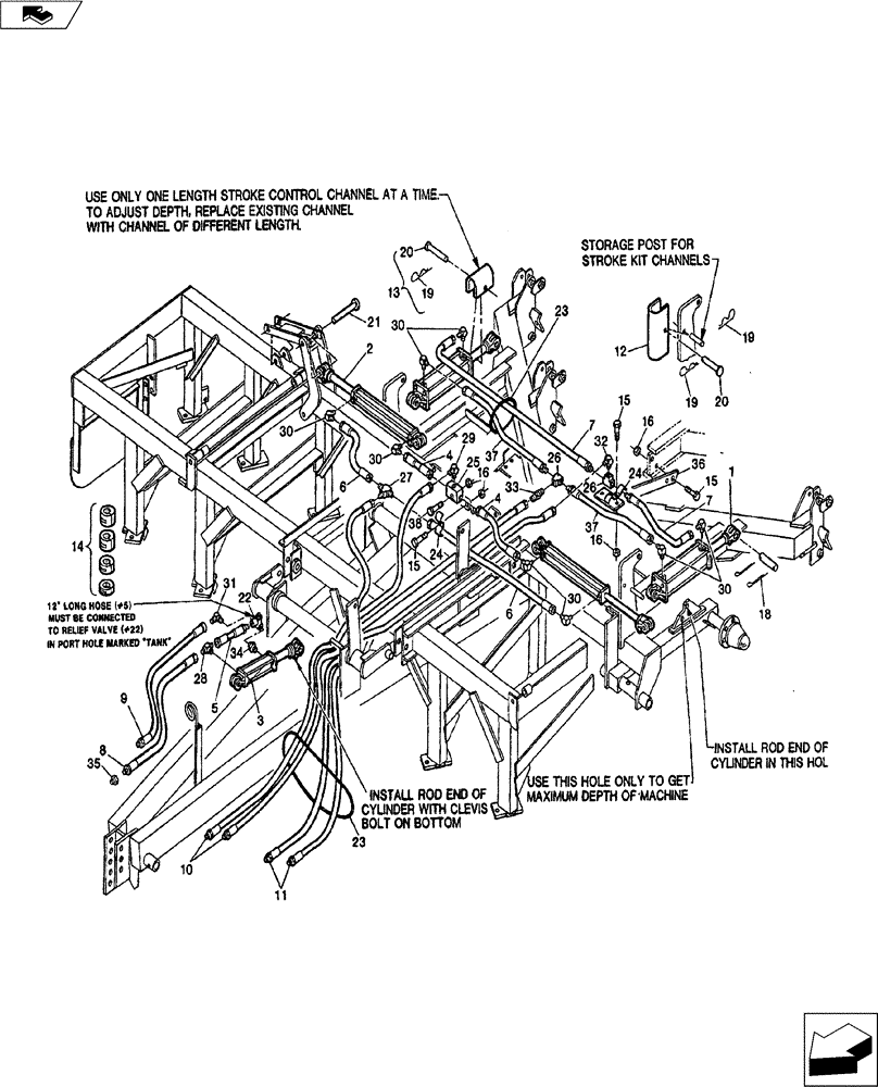 Схема запчастей Case IH TURBO-TIGER - (35.100.01) - HYDRAULIC ASSEMBLY (35) - HYDRAULIC SYSTEMS