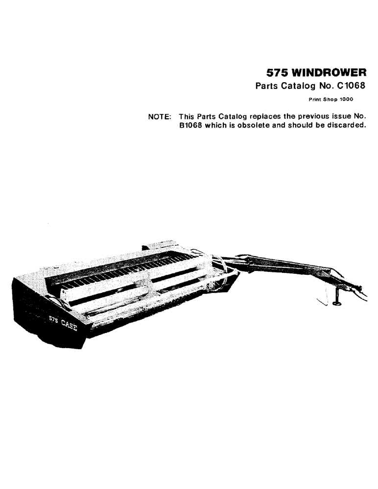 Схема запчастей Case IH 575 - (01) - 575 WINDROWER 