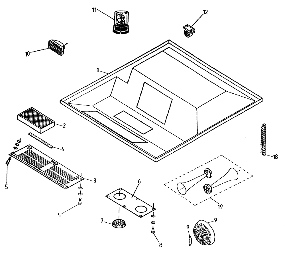 Схема запчастей Case IH 7700 - (A05[10A]) - CABIN LINER AND FILTER Mainframe & Functioning Components