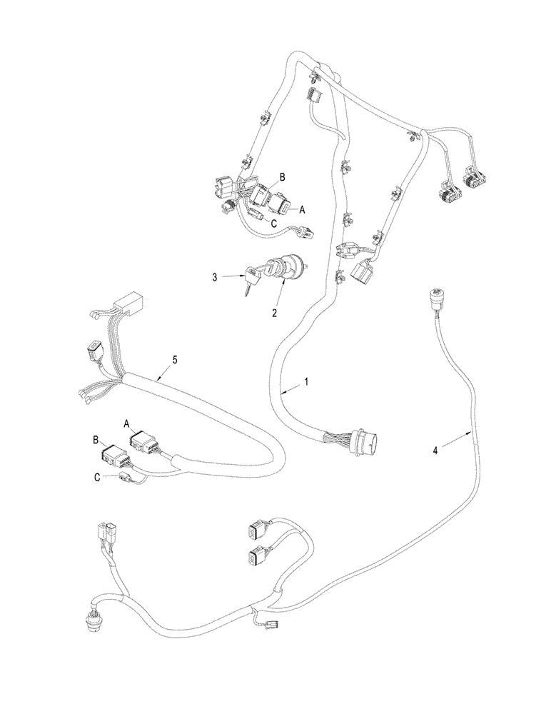 Схема запчастей Case IH STEIGER 330 - (04-18) - HARNESS - FRONT CONSOLE (04) - ELECTRICAL SYSTEMS