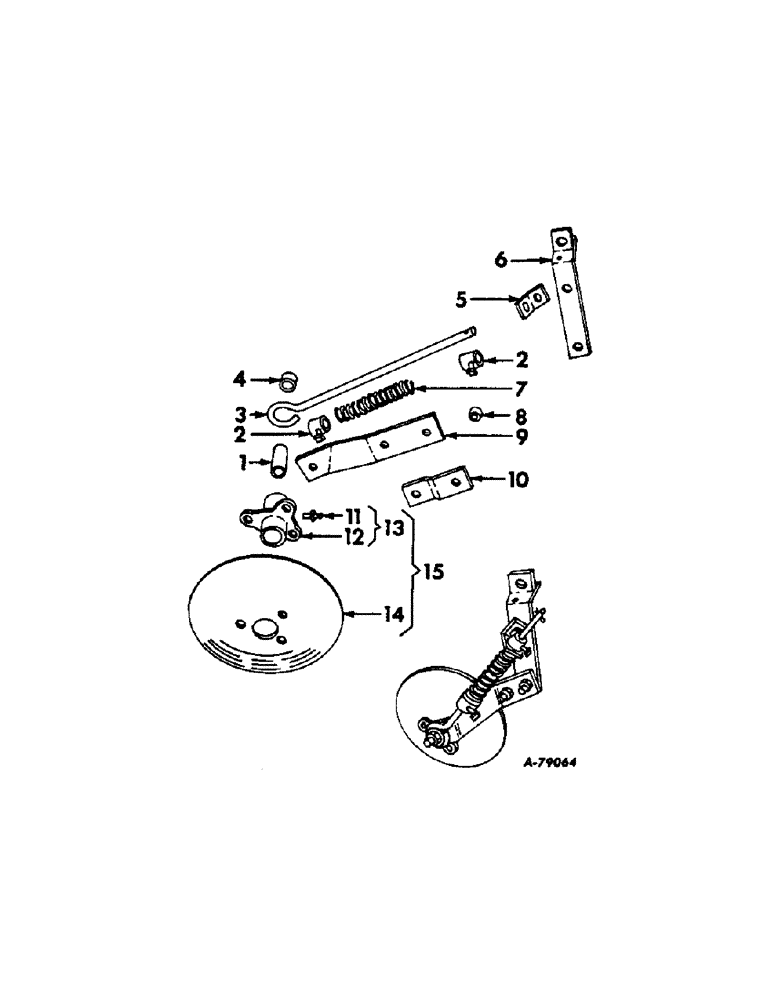 Схема запчастей Case IH 488 - (F-12[A]) - DISK COVERING ATTACHMENT, 1964 AND SINCE 