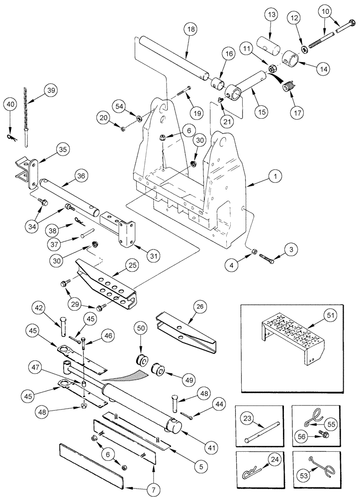 Схема запчастей Case IH CPX620 - (09A-33) - DRUM SUPPORT ASSY - 6 ROW WIDE AND 4 ROW WIDE (13) - PICKING SYSTEM