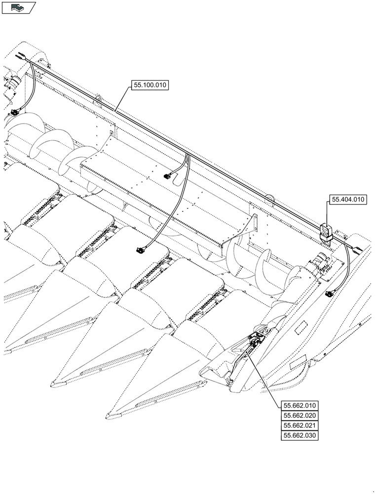 Схема запчастей Case IH 2608XF - (55.000.00) - SECTION INDEX - ELECTRICAL SYSTEMS (55) - ELECTRICAL SYSTEMS