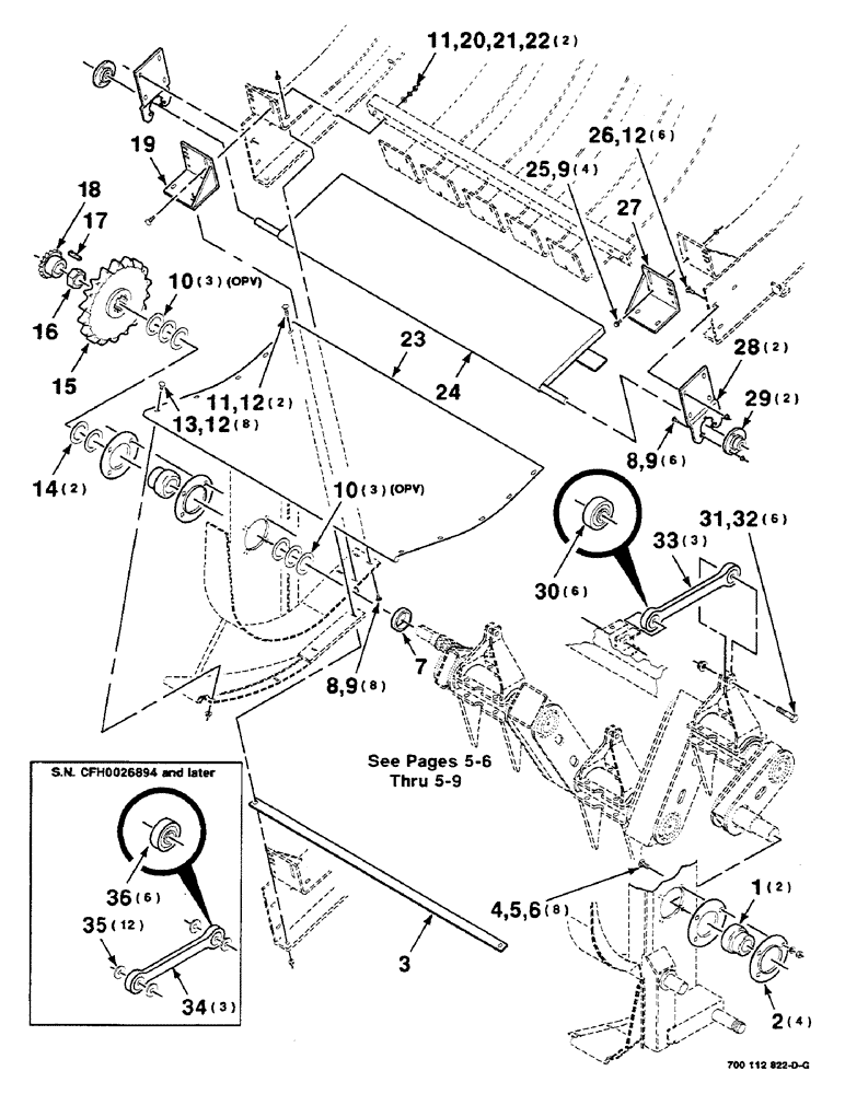 Схема запчастей Case IH 8580 - (05-04) - PACKER MOUNTING AND FEEDER ASSEMBLY, LOWER, S.N. CFH0026056 AND LATER (13) - FEEDER