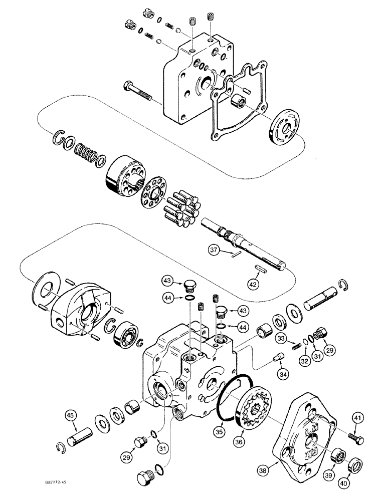 Схема запчастей Case IH 1818 - (6-10) - VARIABLE DISPLACEMENT PUMP, GASOLINE MODELS (06) - POWER TRAIN