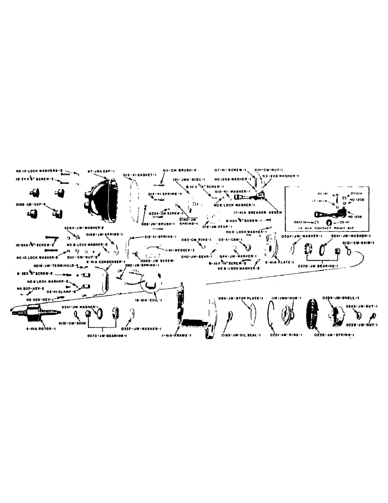 Схема запчастей Case IH DC-SERIES - (032) - 41 MAGNETO (04) - ELECTRICAL SYSTEMS