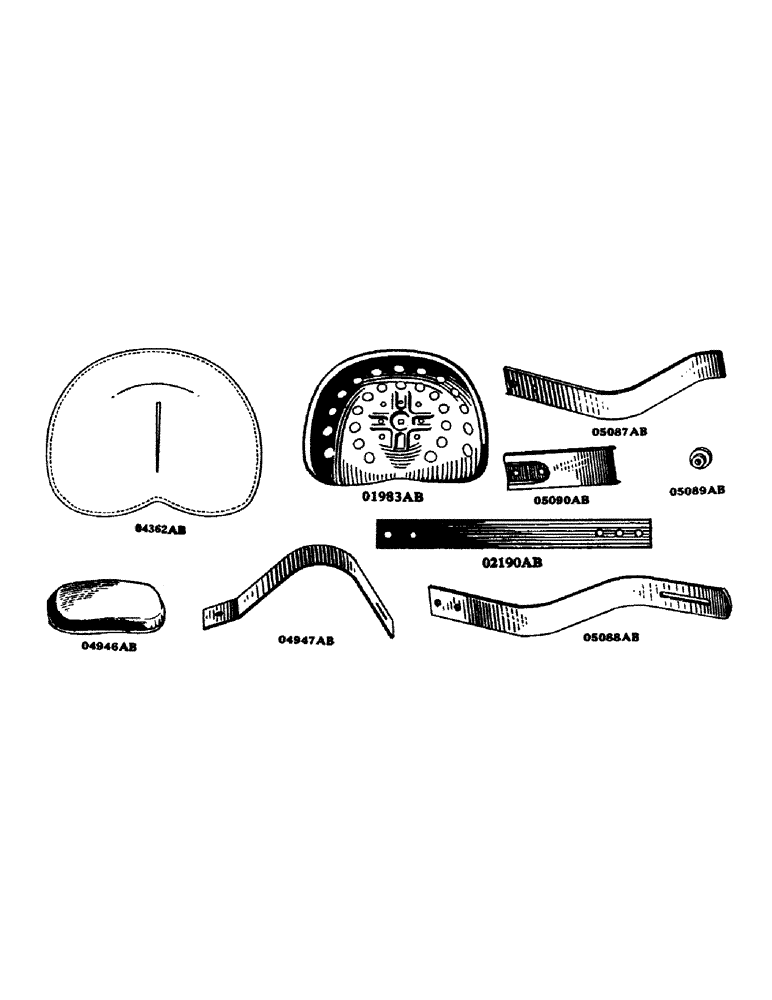 Схема запчастей Case IH D-SERIES - (133) - OPERATORS SEAT, D, DC, DH, DO, DV (09) - CHASSIS