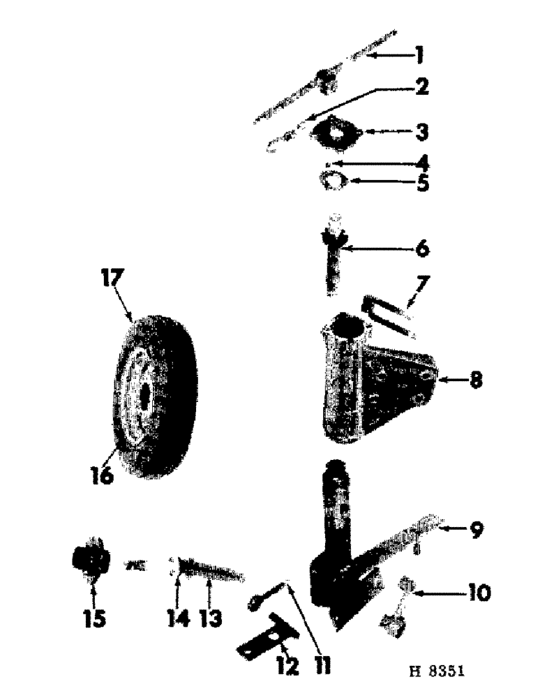 Схема запчастей Case IH 110 - (01-09) - FRONT FURROW WHEEL (SPECIAL) (QUICK ADJUSTABLE) 