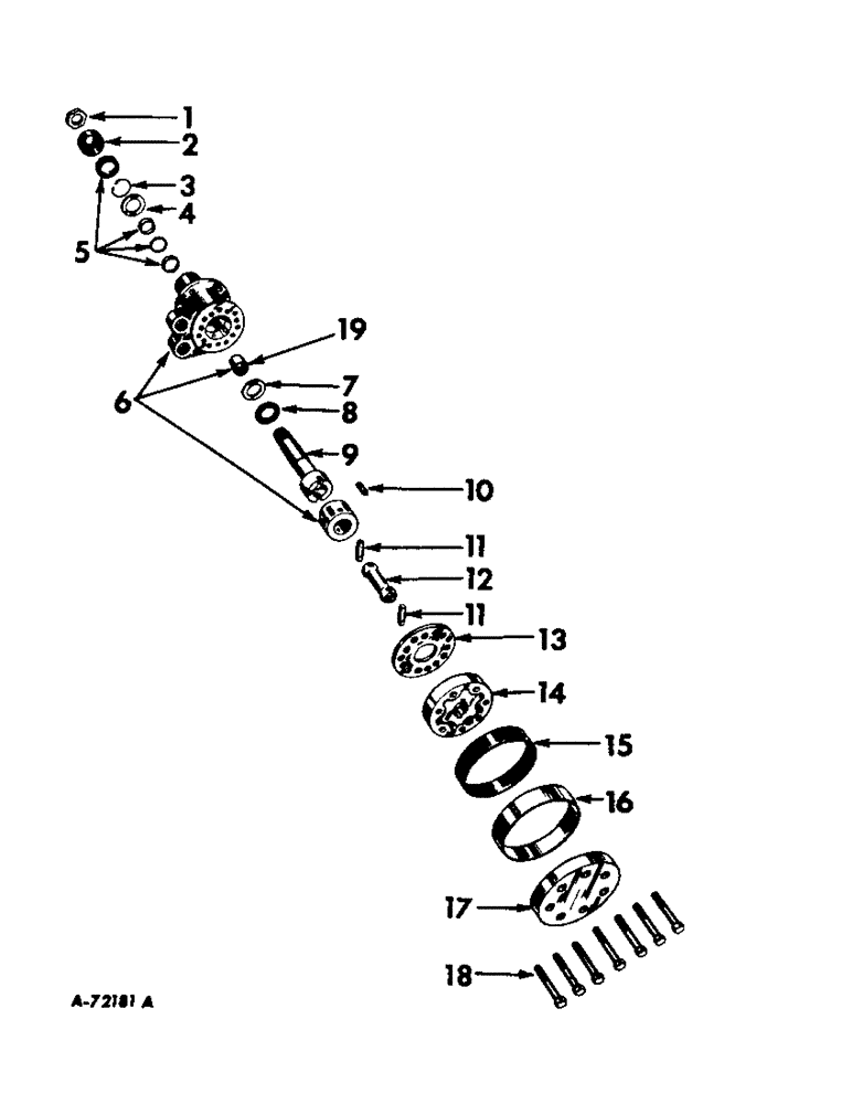 Схема запчастей Case IH 706 - (J-07) - STEERING MECHANISM, HYDRASTATIC POWER STEERING HAND PUMP Steering Mechanism