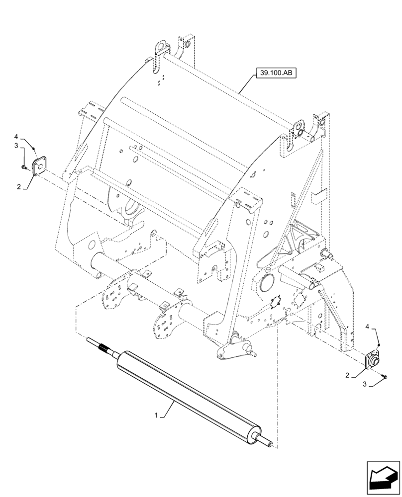 Схема запчастей Case IH RB565 - (62.150.AK[01]) - STARTER ROLL (62) - PRESSING - BALE FORMATION