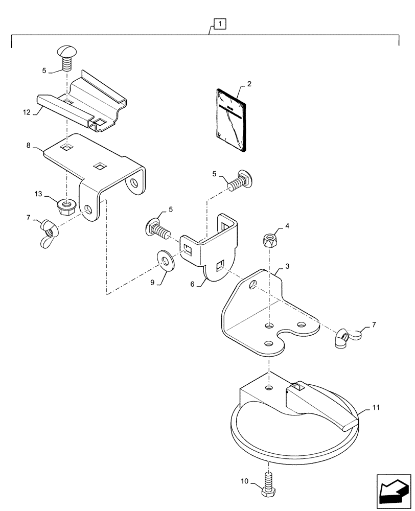 Схема запчастей Case IH RB565 - (88.100.55[04]) - DIA KIT, OPERATOR PANEL VACUUM MOUNT (88) - ACCESSORIES