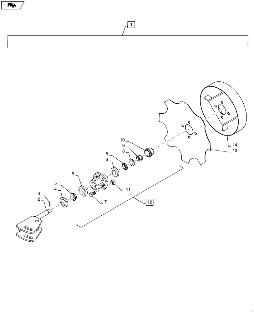 Схема запчастей Case IH 825 - (77.104.AC[01]) - DISK ASSEMBLY (77) - SEEDING/PLANTING