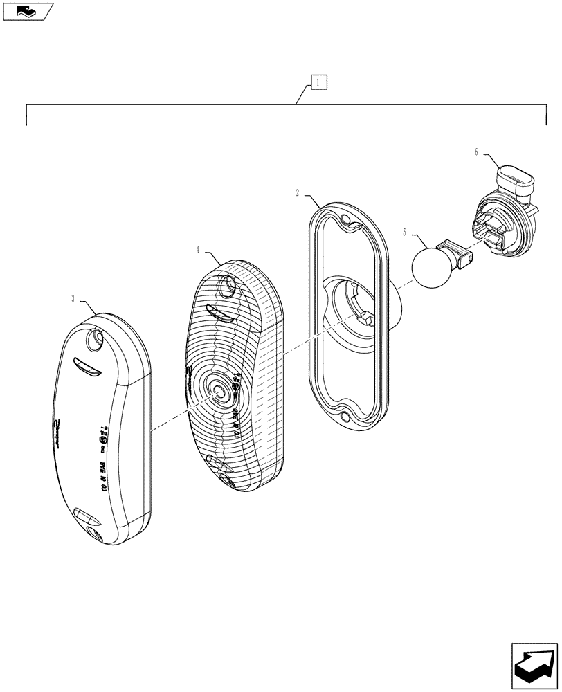 Схема запчастей Case IH RB565 - (55.404.BM) - TAIL LAMP (55) - ELECTRICAL SYSTEMS