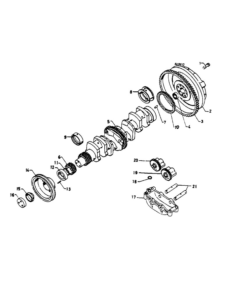 Схема запчастей Case IH 724 - (027) - CRANKSHAFT (02) - ENGINE