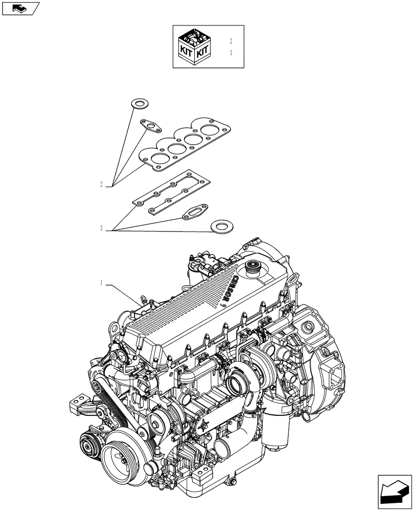 Схема запчастей Case IH F2CFE613L A022 - (10.001.AD) - ENGINE (10) - ENGINE