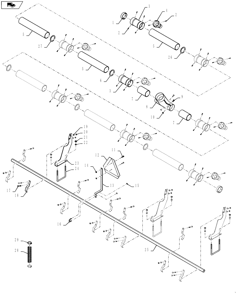 Схема запчастей Case IH 825 - (77.904.AC[01]) - AIR DELIVERY WIDE ROW (77) - SEEDING/PLANTING