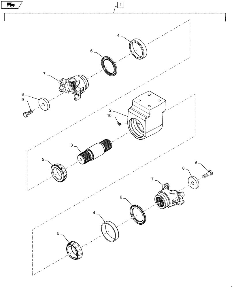 Схема запчастей Case IH STEIGER 500 - (14.100.AR[12]) - PTO HANGER ASSY. (14) - MAIN GEARBOX & DRIVE