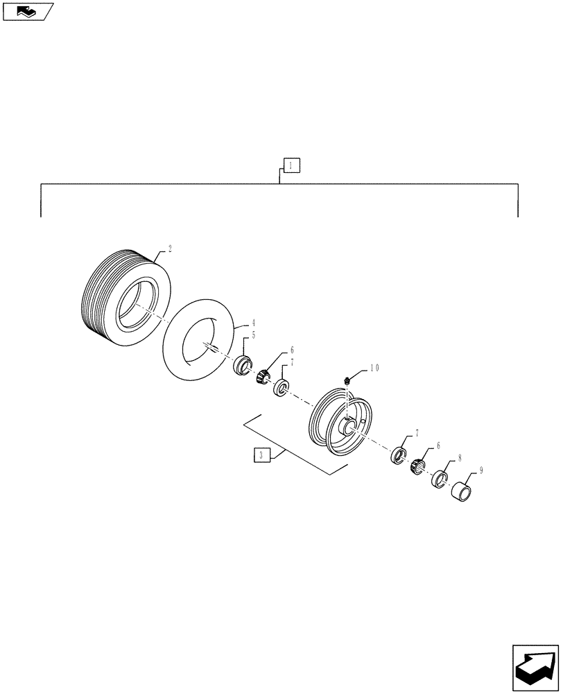 Схема запчастей Case IH RB565 - (60.220.AU[04]) - CASTER PICK-UP WHEEL (60) - PRODUCT FEEDING