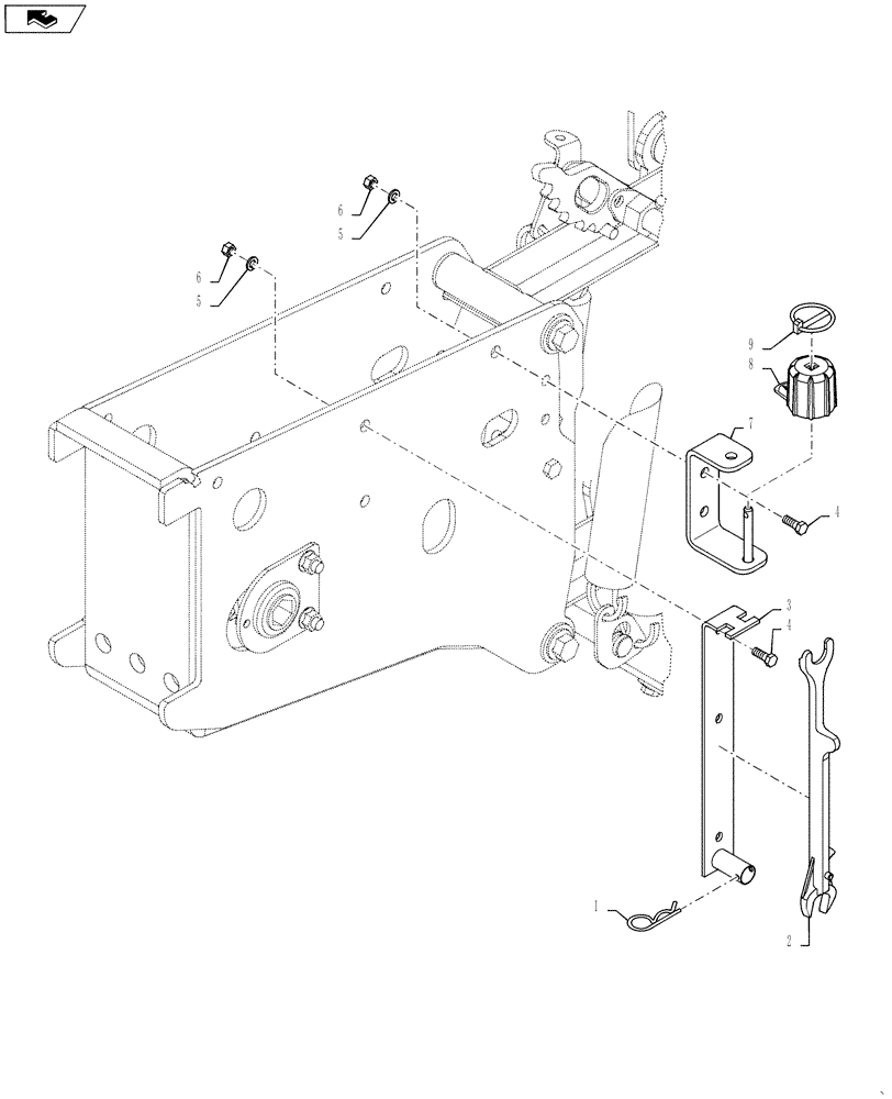 Схема запчастей Case IH 825 - (39.100.AB[04]) - SPRING AND WHEEL WRENCH TIMING TOOL (39) - FRAMES AND BALLASTING