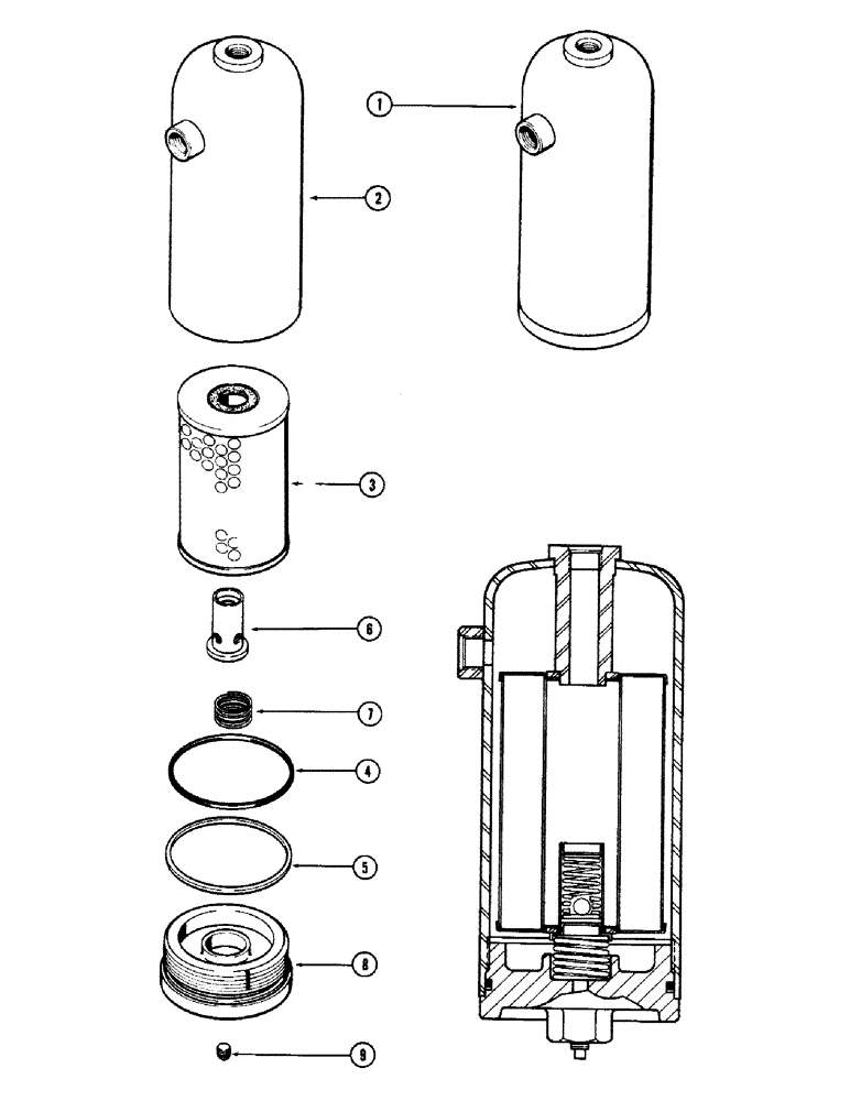 Схема запчастей Case IH 870 - (168) - A60766 HYDRAULIC OIL FILTER, POWER SHIFT (06) - POWER TRAIN