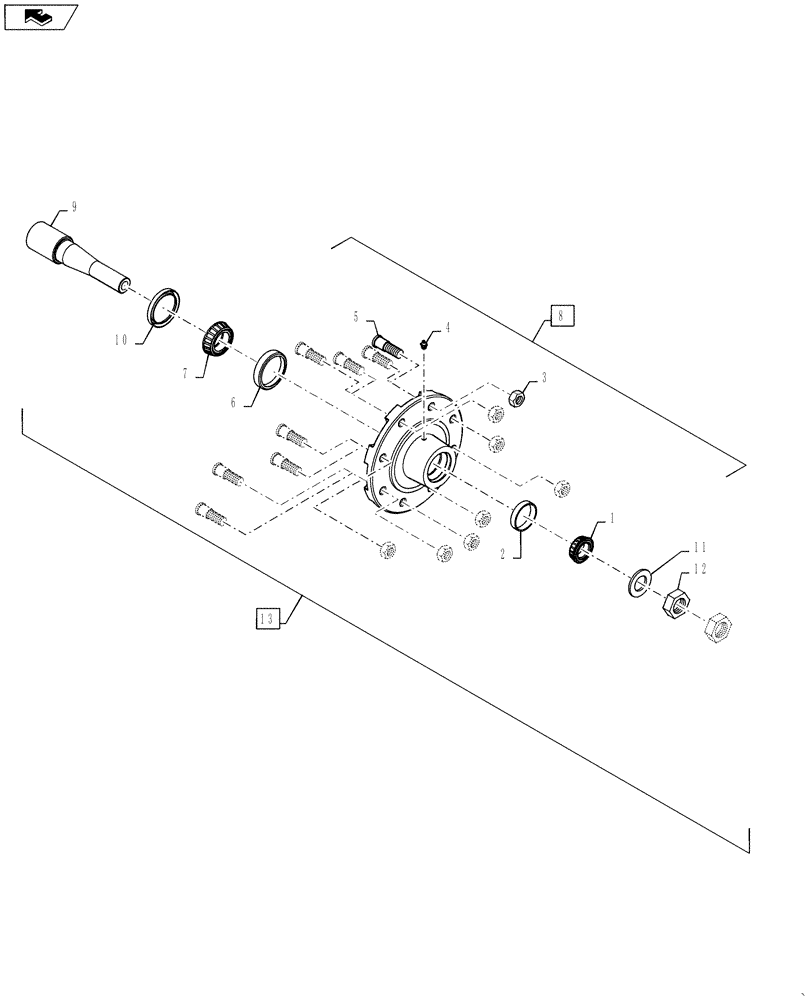 Схема запчастей Case IH 825 - (77.105.AA[02]) - GAUGE WHEEL HUB ASSEMBLY (77) - SEEDING/PLANTING