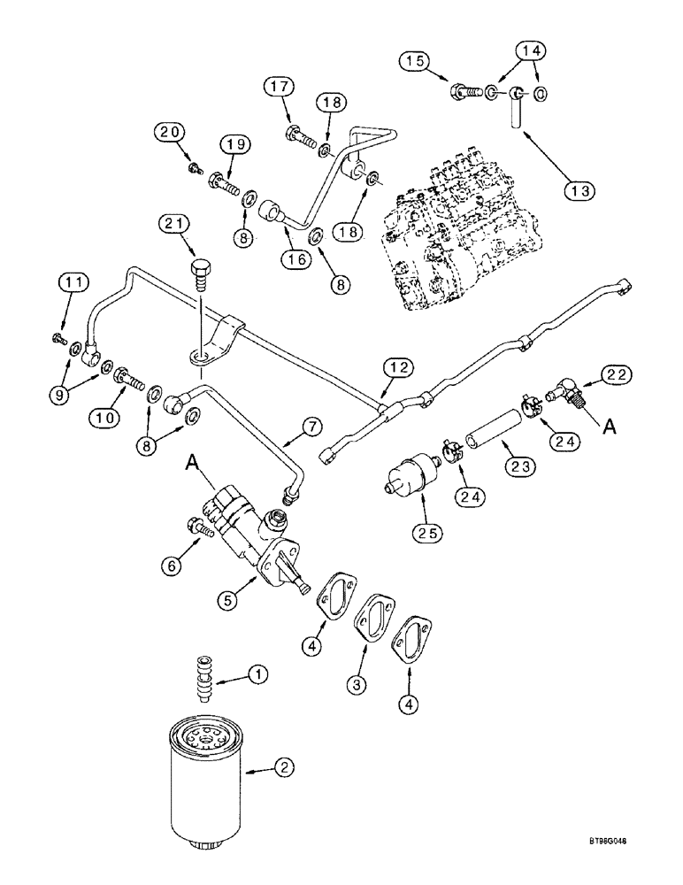 Схема запчастей Case IH 4391T - (3-06) - FUEL FILTER, 4-390 AND 4T-390 EMISSIONS CERTIFIED ENGINE (03) - FUEL SYSTEM