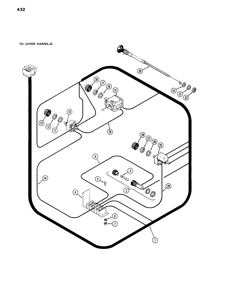 Схема запчастей Case IH 870 - (432) - CAB, CONTROL PANEL, WITH AIR CONDITIONER, USED PRIOR TO CAB SERIAL NUMBER 7814176 (09) - CHASSIS/ATTACHMENTS
