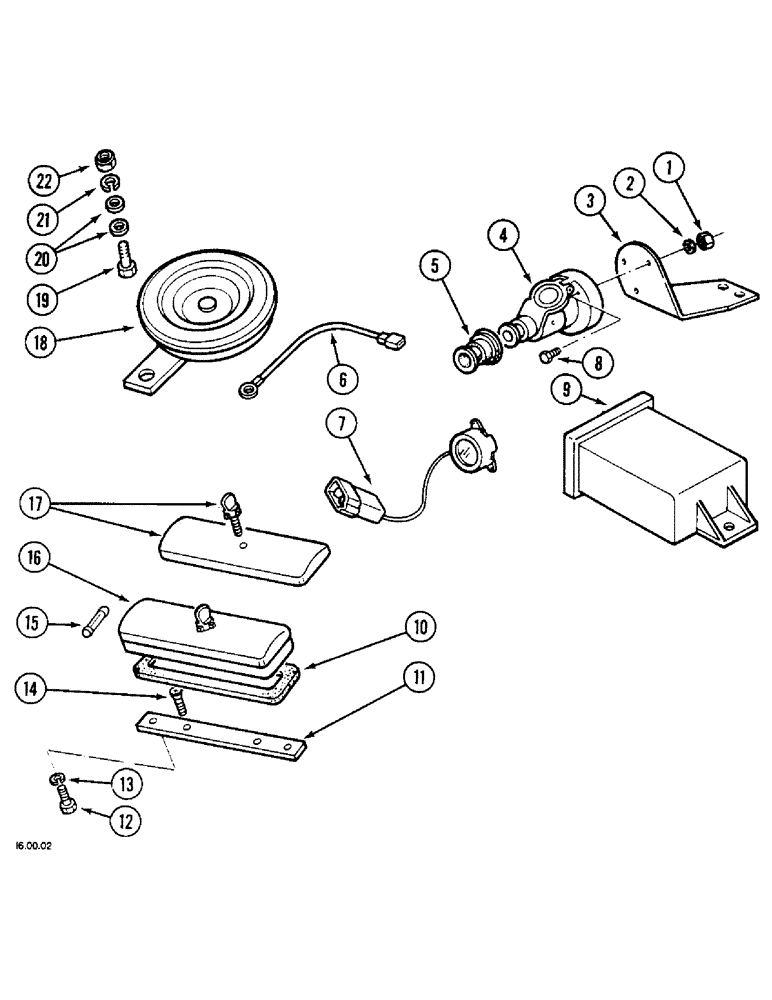 Схема запчастей Case IH 2150 - (4-26[B]) - HORN - FUSES AND SOCKET, 2140 - (P.I.N. CGC12131-), 2150 - (P.I.N. CGC15014-) (04) - ELECTRICAL SYSTEMS