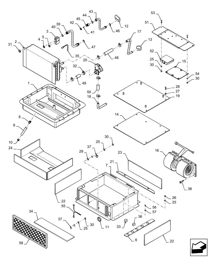 Схема запчастей Case IH MX180 - (9-094) - AIR CONDITIONING, CLIMATE CONTROL UNIT, WITH AUTO TEMP CONTROL (09) - CHASSIS/ATTACHMENTS