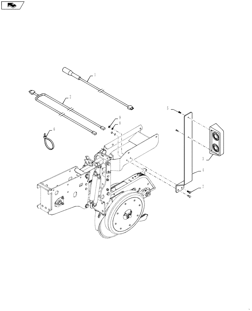 Схема запчастей Case IH 825 - (55.404.BM[01]) - LIGHT ASSEMBLY (55) - ELECTRICAL SYSTEMS