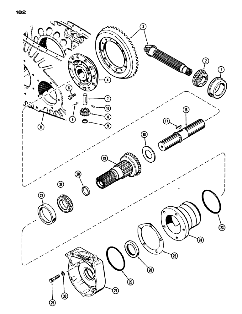 Схема запчастей Case IH 970 - (182) - DIFFERENTIAL (06) - POWER TRAIN