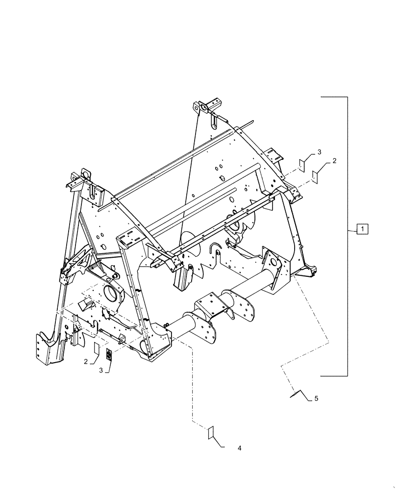 Схема запчастей Case IH RB565 - (39.100.AB) - MAIN FRAME (39) - FRAMES AND BALLASTING