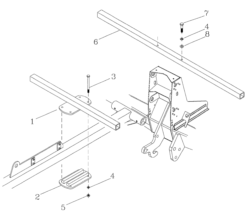 Схема запчастей Case IH 7700 - (A01[04]) - FRONT GUARD Mainframe & Functioning Components