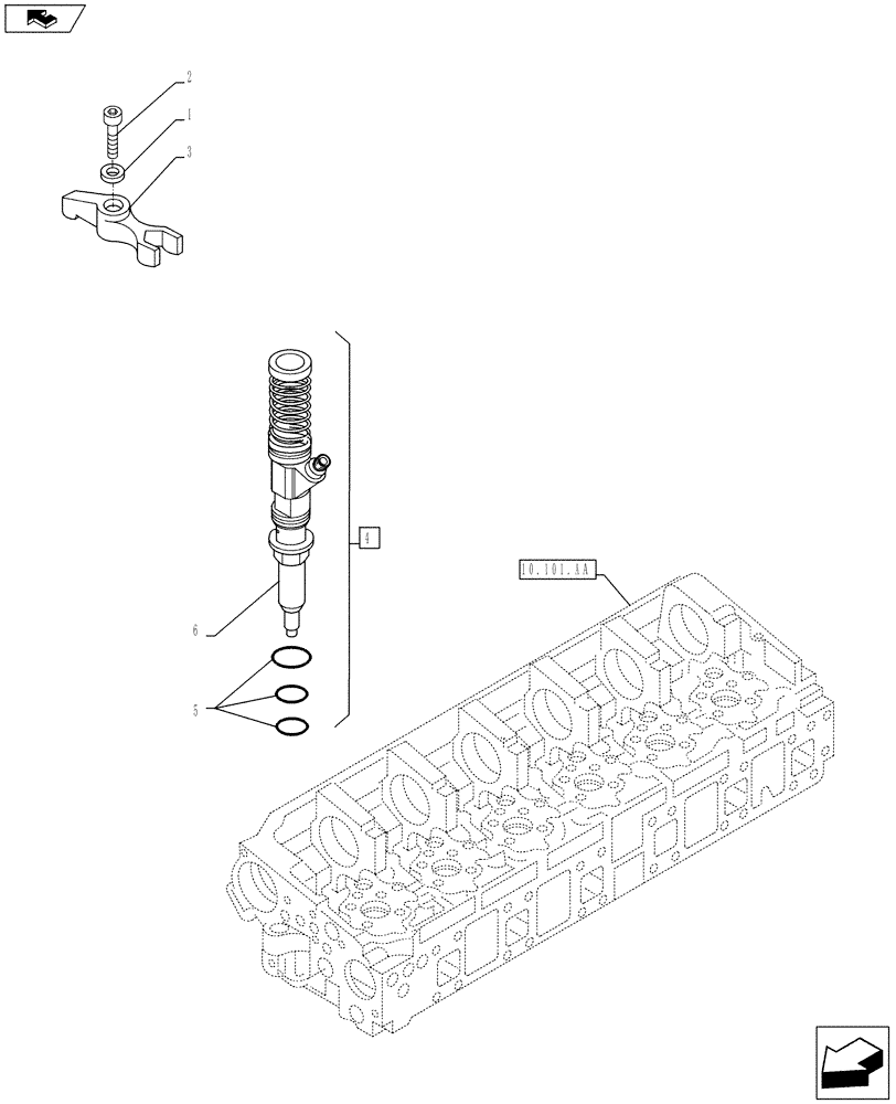 Схема запчастей Case IH F3BFE613E A012 - (10.218.AF) - FUEL INJECTOR (10) - ENGINE