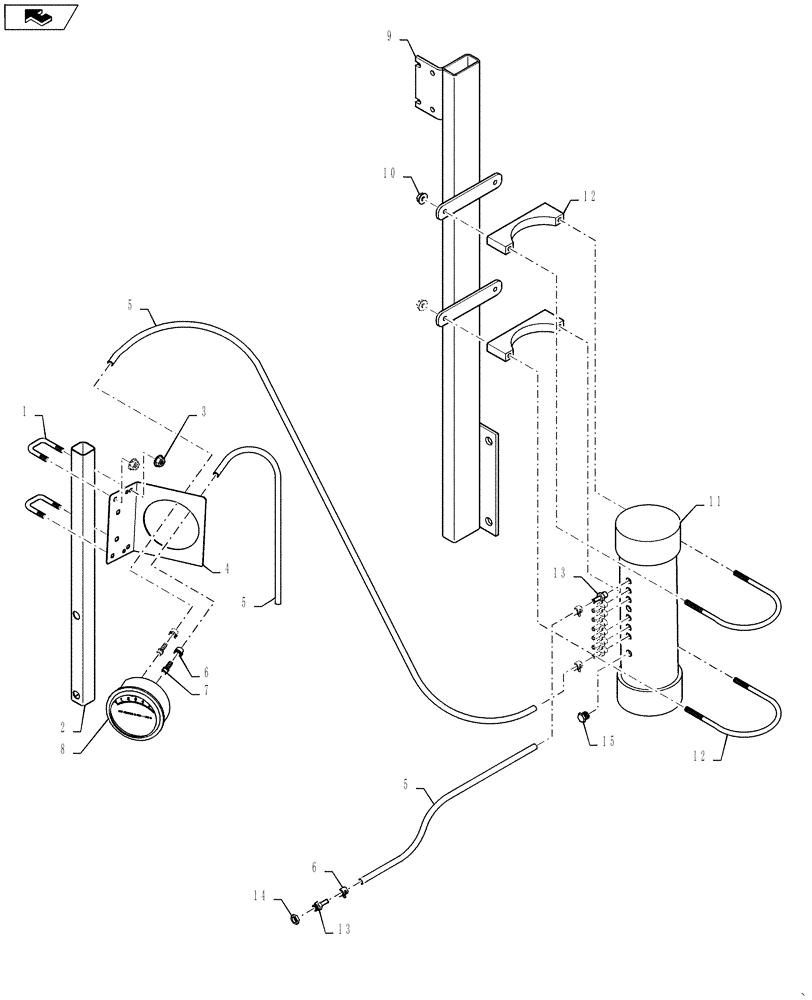 Схема запчастей Case IH 825 - (77.904.AC[02]) - AIR PRESSURE ASSEMBLY (77) - SEEDING/PLANTING