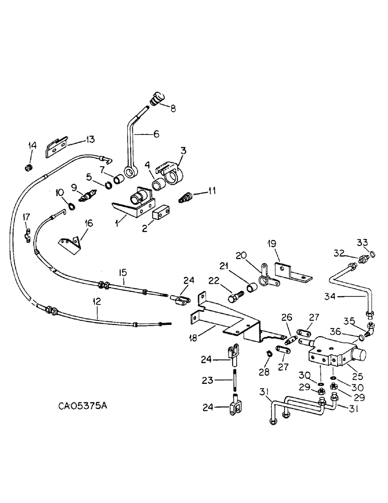 Схема запчастей Case IH HYDRO 186 - (07-27) - DRIVE TRAIN, HYDROSTATIC TRANSMISSION CONTROLS (04) - Drive Train