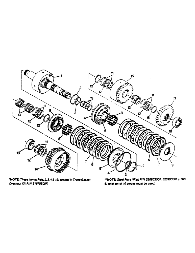 Схема запчастей Case IH 9180 - (04-24) - 7 INCH CLUTCH PACK ASSEMBLY, SECOND (04) - Drive Train