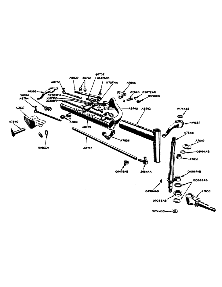 Схема запчастей Case IH 400-SERIES - (171) - ADJUSTABLE FRONT AXLE, 48" TO 73" TREAD, FOR GENERAL PURPOSE TRACTORS (06) - POWER TRAIN