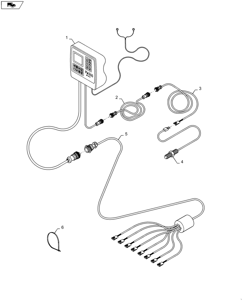 Схема запчастей Case IH 825 - (55.516.AS[01]) - MONITOR WIDE ROW (55) - ELECTRICAL SYSTEMS