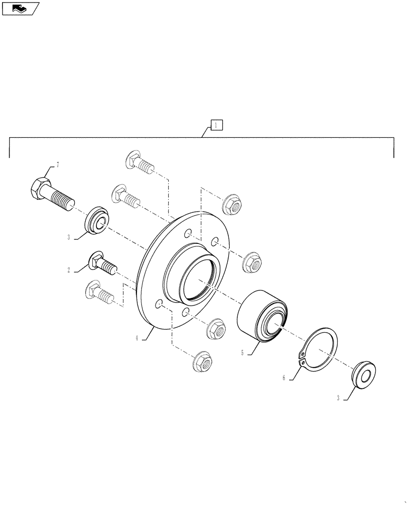 Схема запчастей Case IH 825 - (77.105.AG[09]) - UNIT MOUNT HUB ASSEMBLY (77) - SEEDING/PLANTING